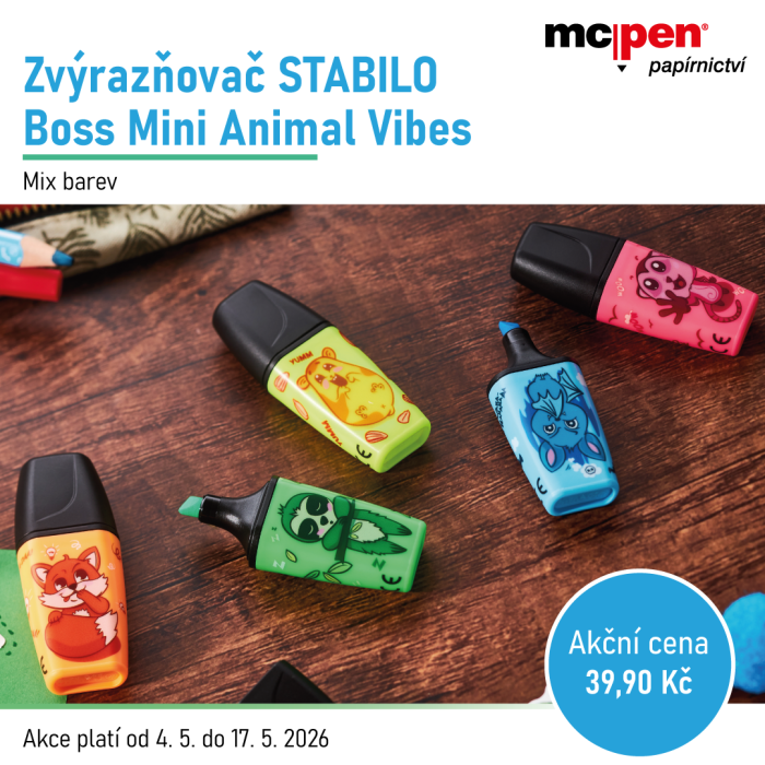 Zvýrazňovače Stabilo MiniBoss Animals
