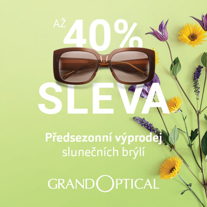 Předsezonní výprodej slunečních brýlí v GrandOptical!