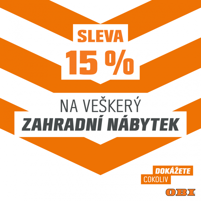 Sleva na zahradní nábytek v OBI