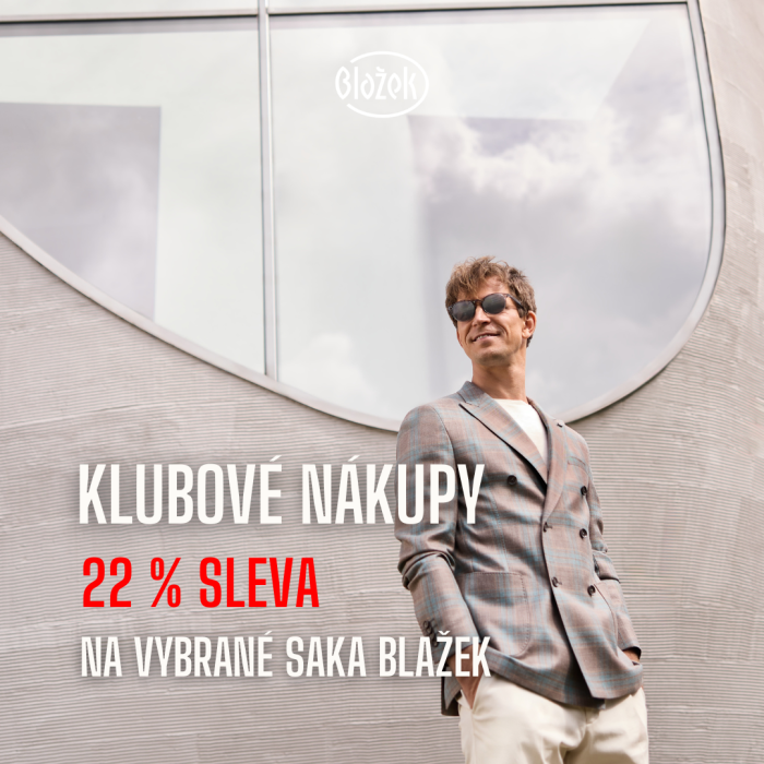 Přidejte se do Blažek klubu a využijte exkluzivní klubové ceny!