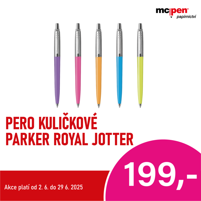 Kuličkové pero Parker Royal Jotter za akční cenu v McPen