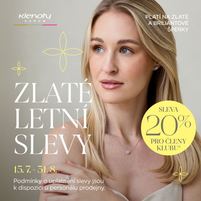 Zlaté letní slevy v Klenoty Aurum!