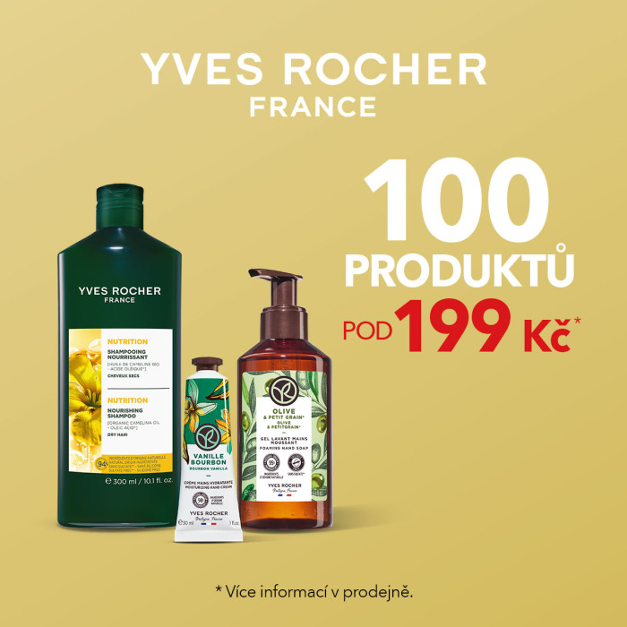 100 produktů od rostlinné kosmetiky Yves Rocher pod 199 Kč
