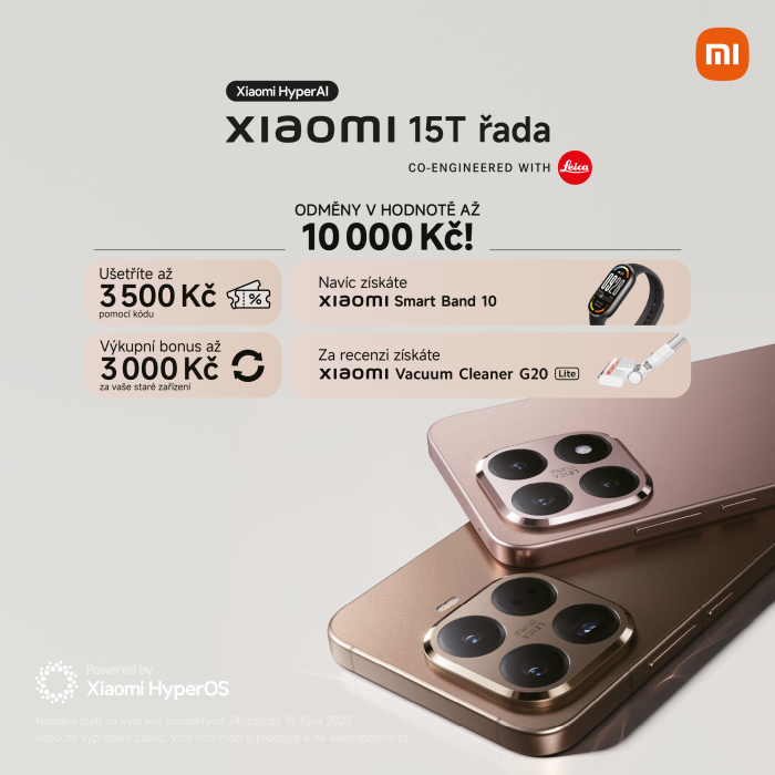 Nechte se nadchnout novou řadou mobilních telefonů Xiaomi 15T!