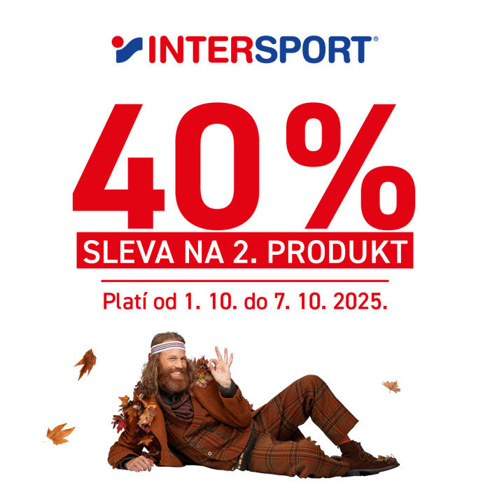 SLEVA 40 % na 2. produkt v Intersportu!