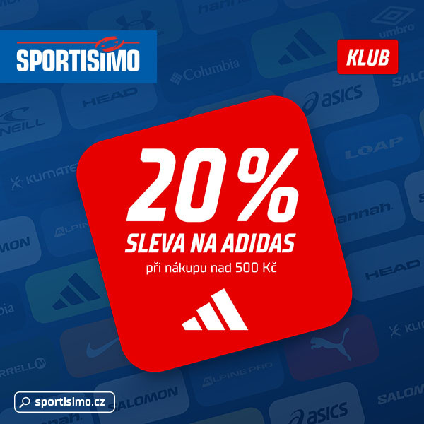 20 % na adidas v SPORTISIMO!