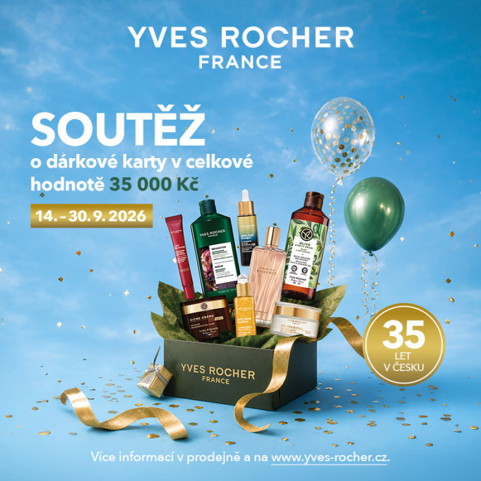 Soutěž o dárkové poukazy na rostlinnou kosmetiku Yves Rocher v hodnotě 35000 Kč!