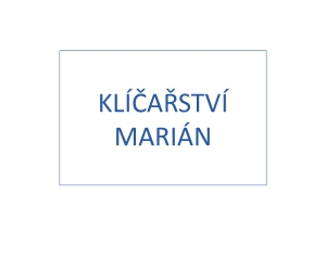 klíčařství Marián